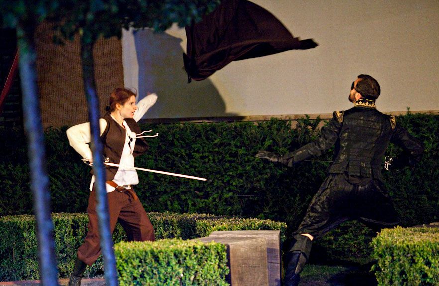 Rosalind Parker as D'Artagnan fighting Rochefort, 2010